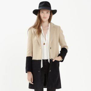 Madewell Color Block Wool Coat